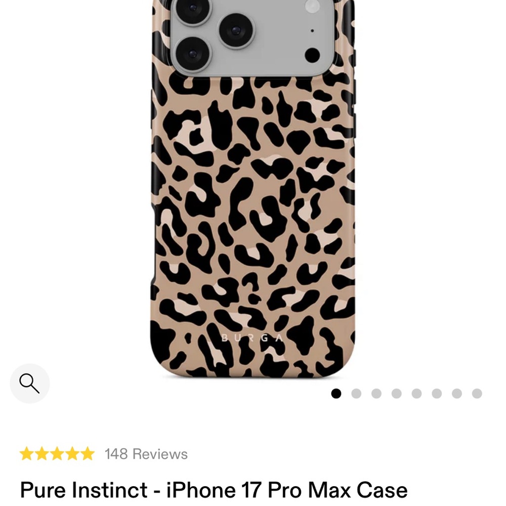 Leopard Print iPhone 17 Pro Max Case - Black and Tan